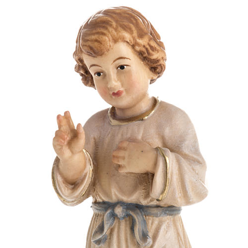 Statue bois Jésus adolescent peinte 2