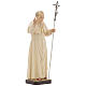 Estatua madera Juan Pablo II pintada Val Gardena s3