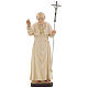 Statue bois Jean Paul II peinte s1