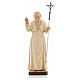 Statua legno "Giovanni Paolo II" dipinta Val Gardena s1