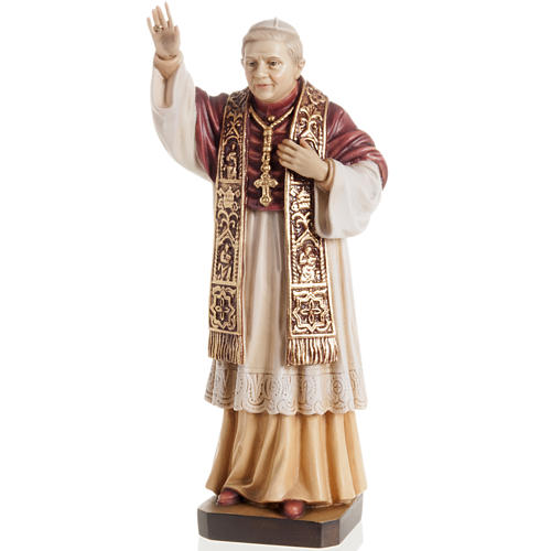 Benedict XVI wooden statue painted 1