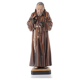Imágenes de Madera Pintada: Estatua madera San Pio de Pietrelcina pintada