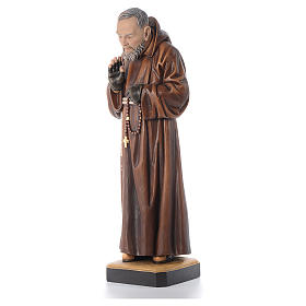 Imágenes de Madera Pintada: Estatua madera San Pio de Pietrelcina pintada