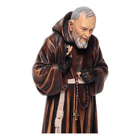 Statue bois St Padre Pio peinte