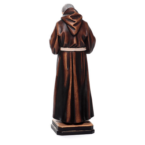 St Father Pio of Pietralcina wooden statue painted 6