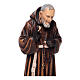 St Father Pio of Pietralcina wooden statue painted s2