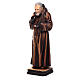 St Father Pio of Pietralcina wooden statue painted s3