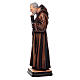 St Father Pio of Pietralcina wooden statue painted s5