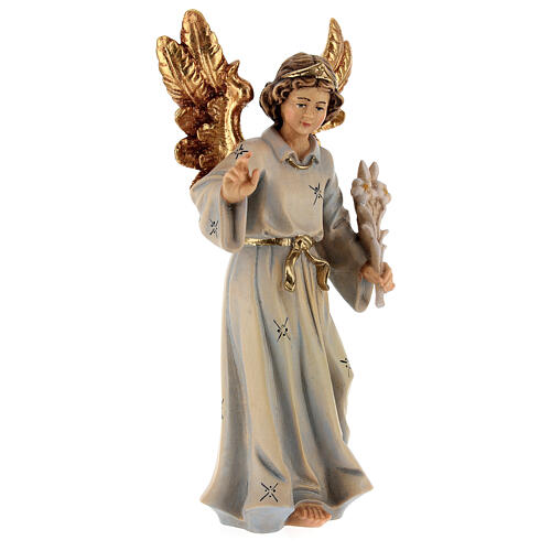 Statua legno Arcangelo Gabriele dipinta Val Gardena 4