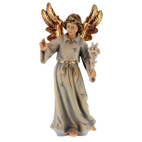 Archangel Gabriel wooden statue painted 1