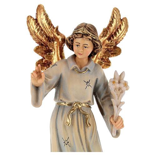 Archangel Gabriel wooden statue painted 2