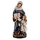 Statua legno "Sant'Anna con Maria" dipinta Val Gardena s1
