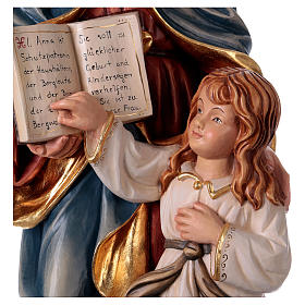 Imagens em Madeira Pintada: Imagem Santa Ana com Maria madeira pintada Val Gardena