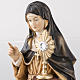 Statue bois Sainte Claire avec ostensoir peinte s4