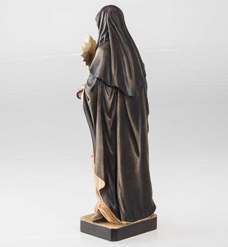Statua legno "Santa Chiara con ostensorio" dipinta 5