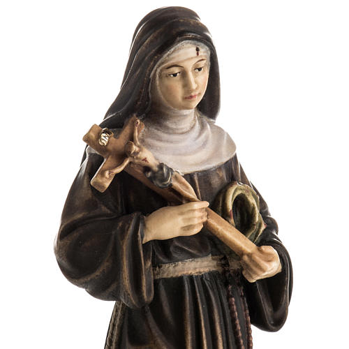 St Rita of Cascia wooden statue painted 2