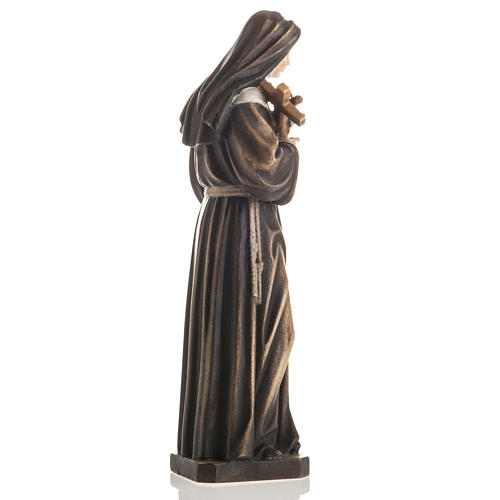St Rita of Cascia wooden statue painted 5