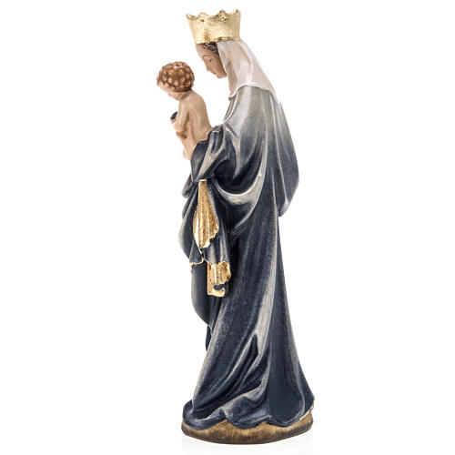 Estatua madera Virgen de Krumauer pintada Val Gardena 7