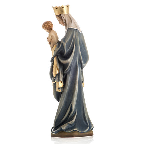 Estatua madera Virgen de Krumauer pintada Val Gardena 9