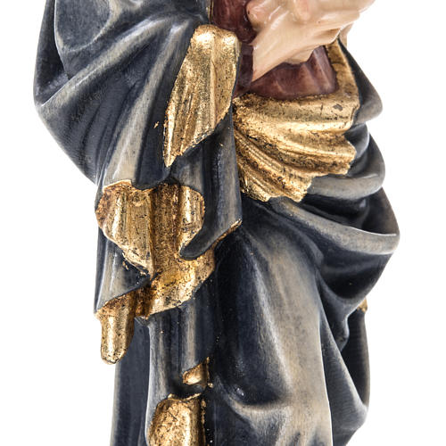Estatua madera Virgen de Krumauer pintada Val Gardena 12