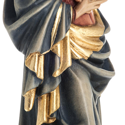 Estatua madera Virgen de Krumauer pintada Val Gardena 11