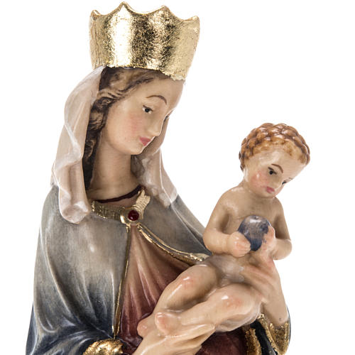 Statue Vierge du Krumauer peinte bois Val Gardena 10