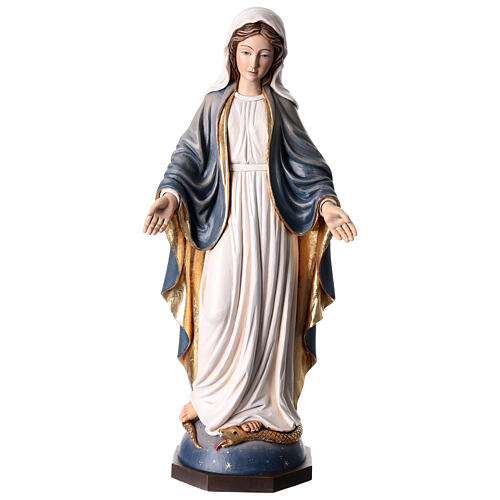 Estatua madera Virgen de las Gracias pintada Val Gardena 1