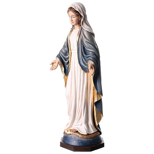 Estatua madera Virgen de las Gracias pintada Val Gardena 3
