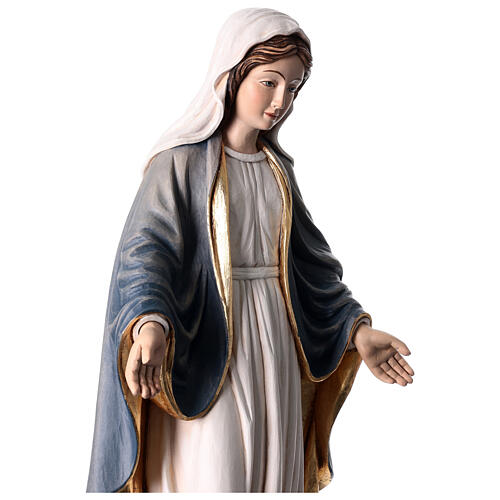Estatua madera Virgen de las Gracias pintada Val Gardena 4