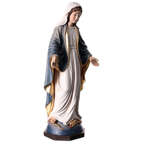Estatua madera Virgen de las Gracias pintada Val Gardena 5
