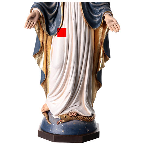 Estatua madera Virgen de las Gracias pintada Val Gardena 6