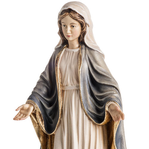 Our Lady of Grace wooden statue painted 4