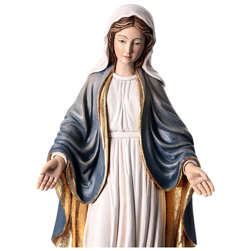 Our Lady of Grace wooden statue painted 2