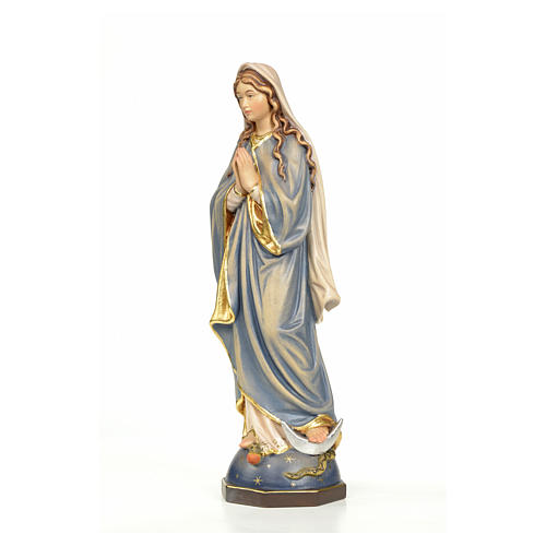 Immaculate Mary wooden statue painted 2
