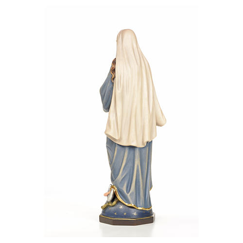 Immaculate Mary wooden statue painted 3