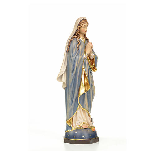 Immaculate Mary wooden statue painted 4