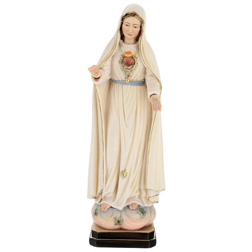 Statue Coeur Immaculé Vierge Marie peinte bois Val Gardena 1