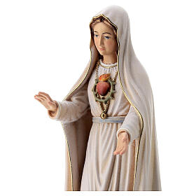 Statua Madonna di Fatima legno dipinto Val Gardena