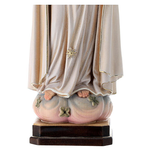 Statua Madonna di Fatima legno dipinto Val Gardena 6