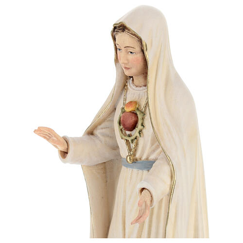 Statua Madonna di Fatima legno dipinto Val Gardena 6