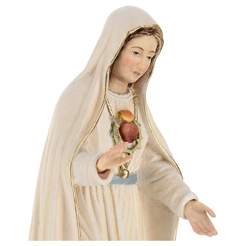 Statua Madonna di Fatima legno dipinto Val Gardena 8