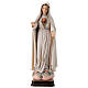Statua Madonna di Fatima legno dipinto Val Gardena s1