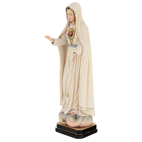 Matka Boska z Fatimy drewniana figurka malowana Val Gardena 3