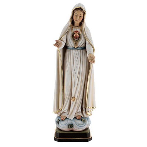 Our Lady Of Fatima Wooden Statue Painted Online Sales On Holyart Com