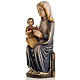 Statua legno "Madonna Mariazell seduta" dipinta s2