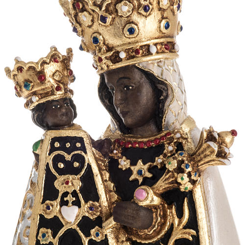 Virgin of Altotting wooden statue painted 5