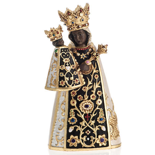 Virgin of Altotting wooden statue painted 1