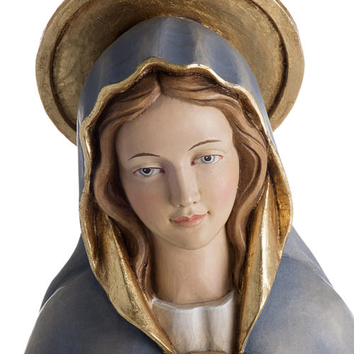 Our Lady of Protection wooden statue painted 2