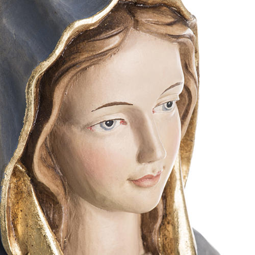 Our Lady of Protection wooden statue painted 10