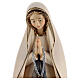 Our Lady of Lourdes with Bernadette wooden statue painted s4